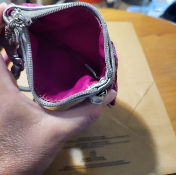 Coach Magenta Signature Wristlet - Picture 2 of 4